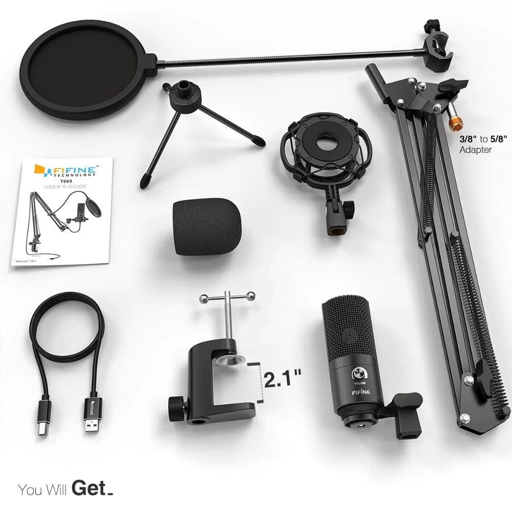 fifine usb microphones fifine t669 usb condenser microphone kit