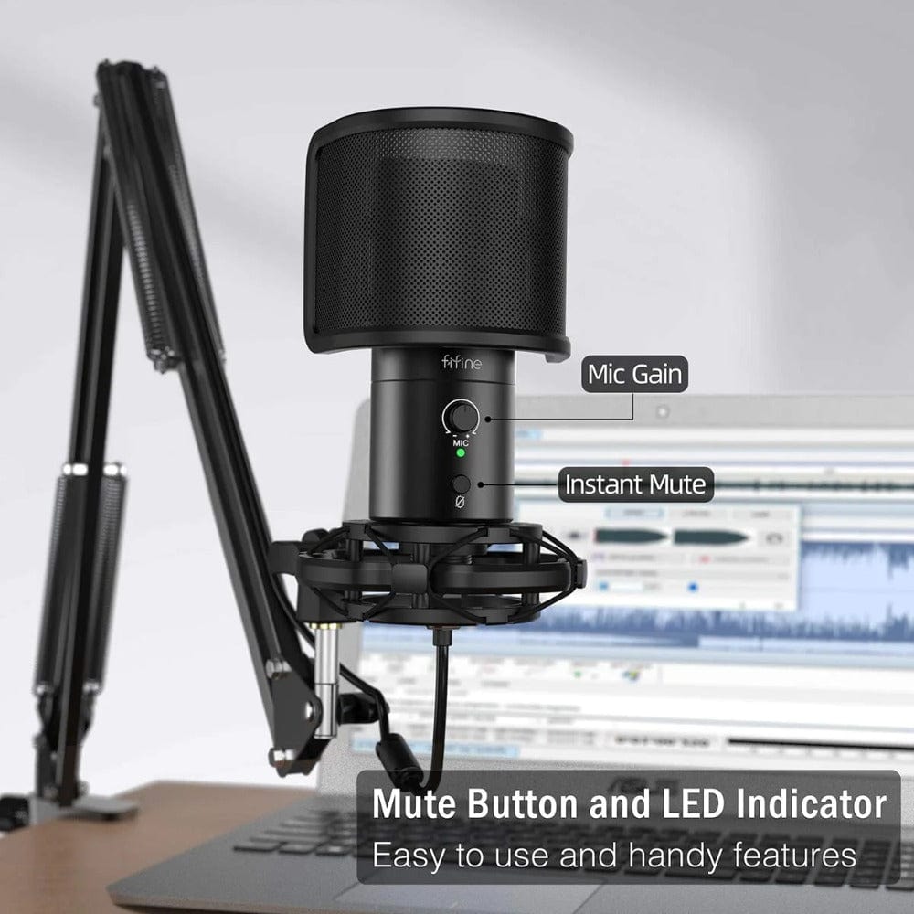 fifine usb microphones fifine t683 usb condenser microphone kit