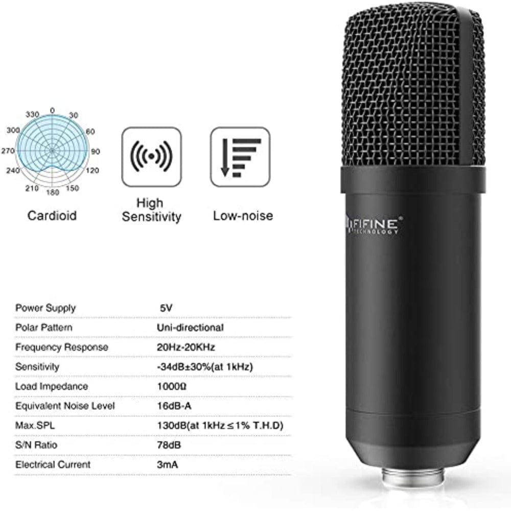fifine usb microphones fifine t730 usb condenser microphone kit