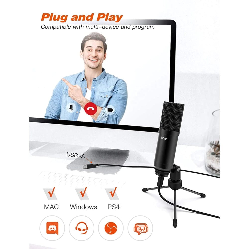 fifine usb microphones fifine t732 usb condenser microphone kit