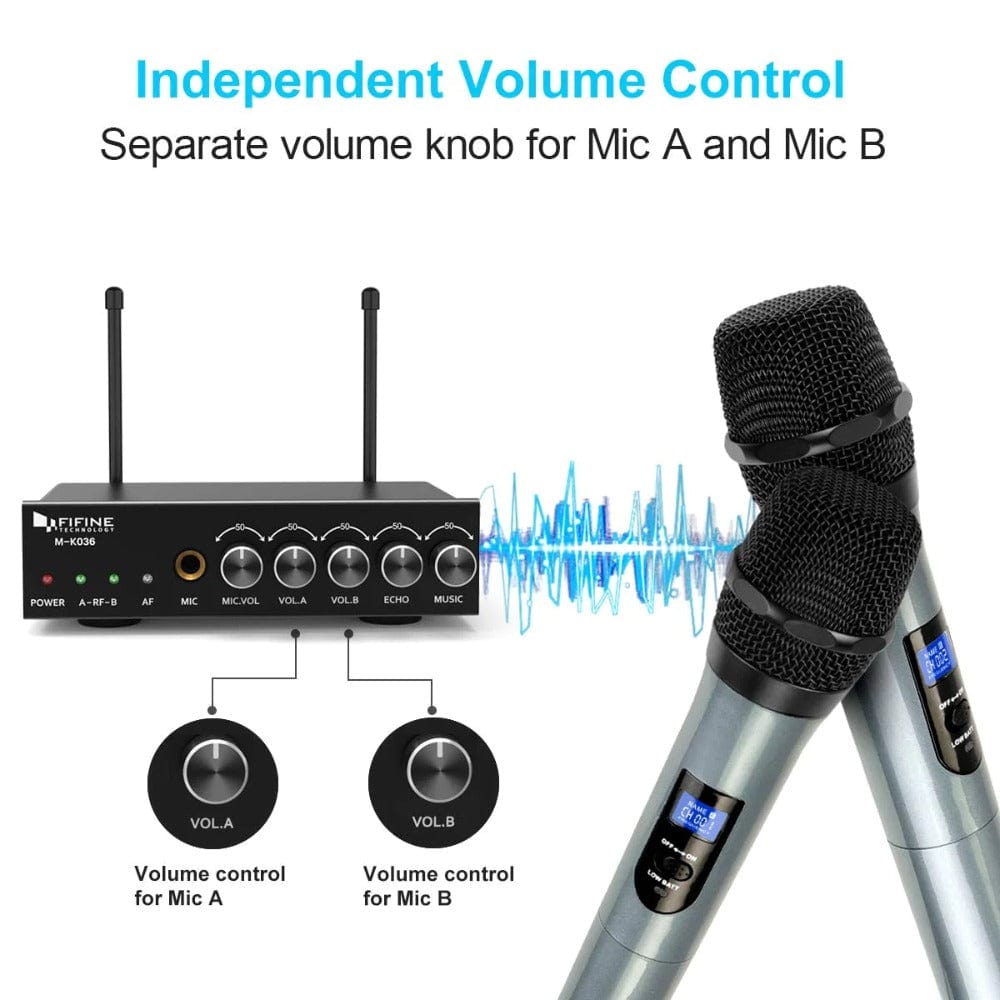 fifine wireless systems fifine k036 wireless handheld microphone