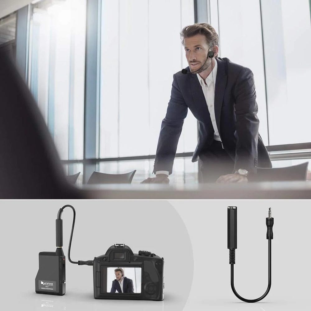 fifine wireless systems fifine k037b wireless lavalier lapel microphone with headset