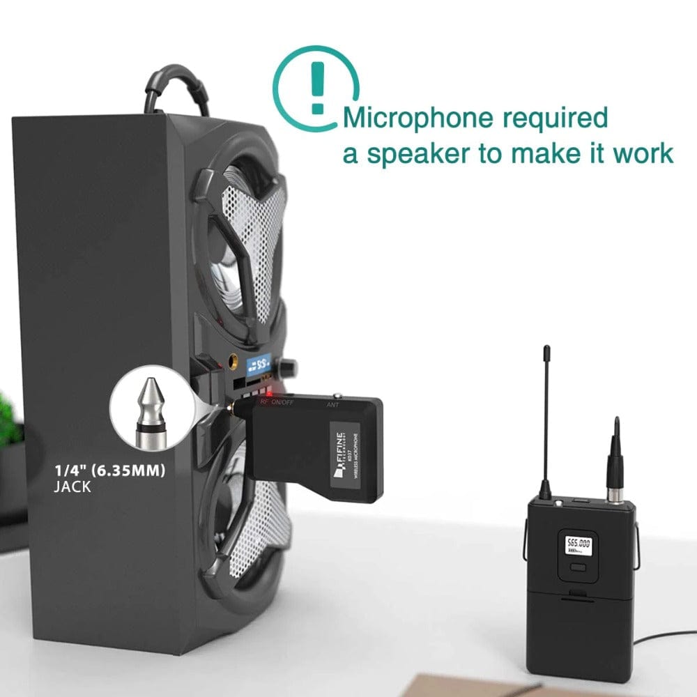 fifine wireless systems fifine k037b wireless lavalier lapel microphone with headset