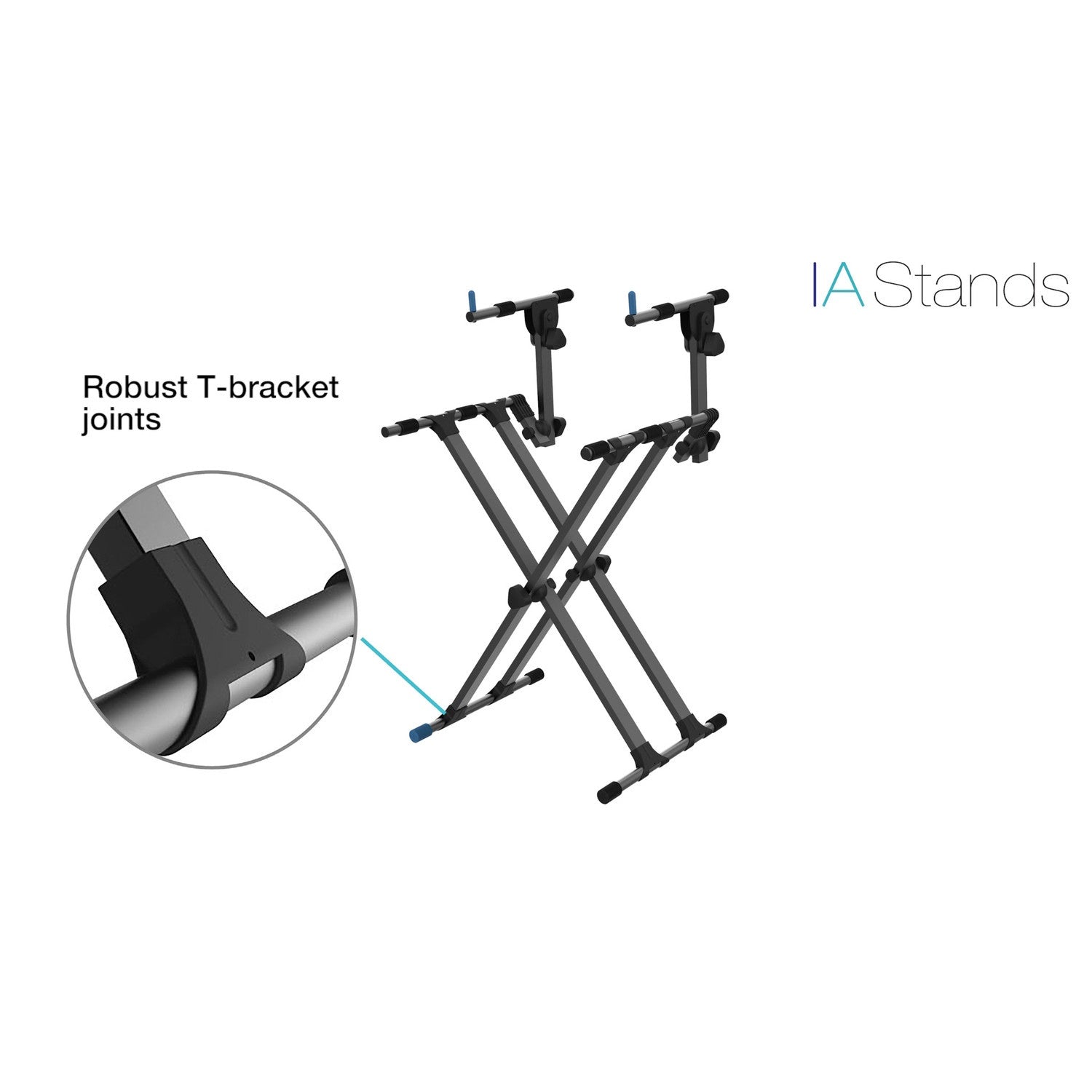 Chetty TT14 Two-Tier Double Braced Keyboard Stand with 11 level Gear Locking