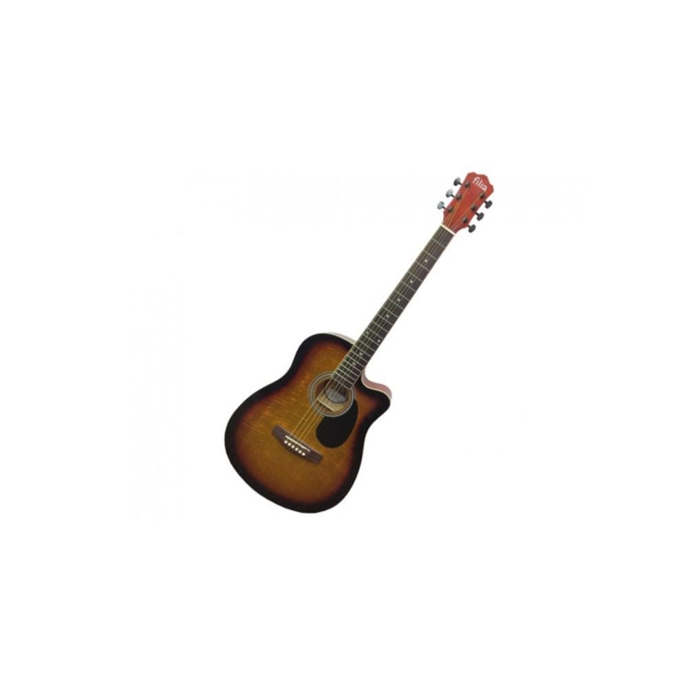filia acoustic guitars tobacco sunburst filia fzs 1 c medium cutaway acoustic guitar