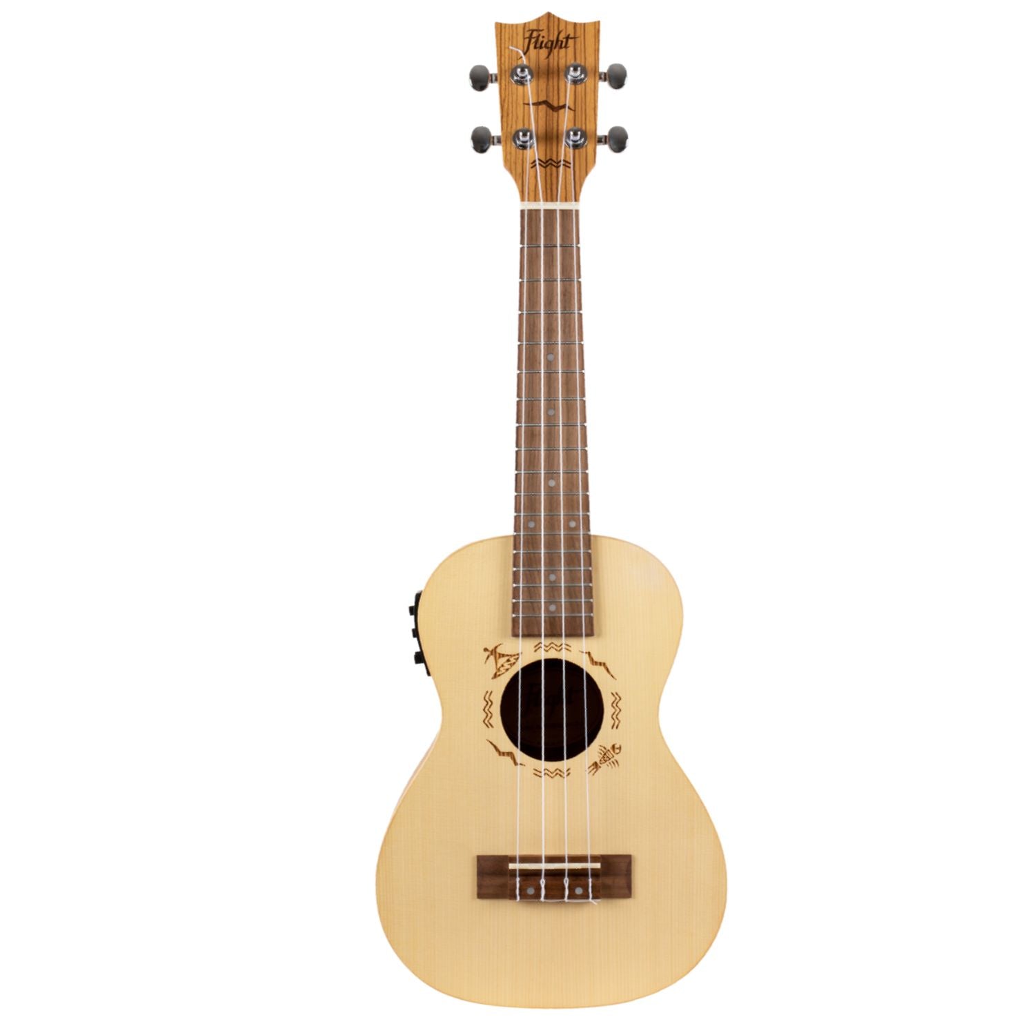 Flight Concert Ukuleles Flight DUC525EQ SP/ZEB Electric Concert Ukulele with Bag