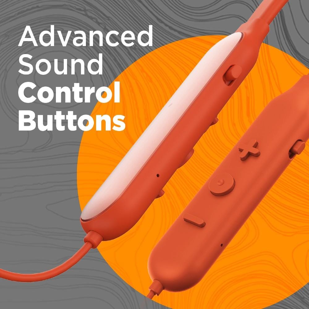 flix in-ear neckband headphones flix (beetel) blaze 210 bt v5.0 in ear wireless neckband #color_red