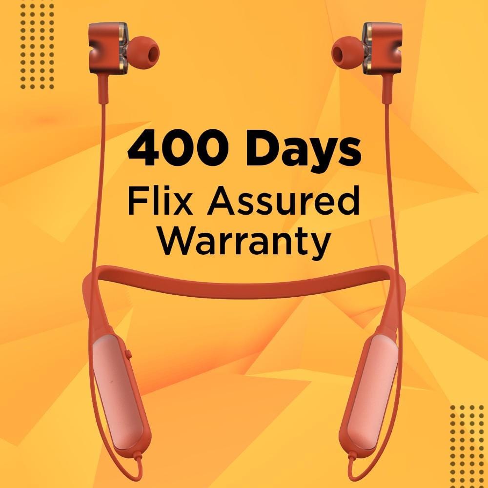 flix in-ear neckband headphones flix (beetel) blaze 210 bt v5.0 in ear wireless neckband #color_red