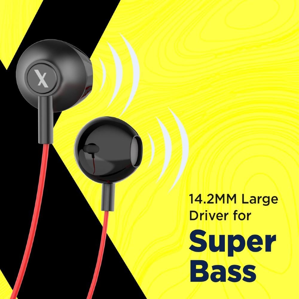 flix in-ear neckband headphones red flix (beetel) thunder 1100 bluetooth in ear neckband - red