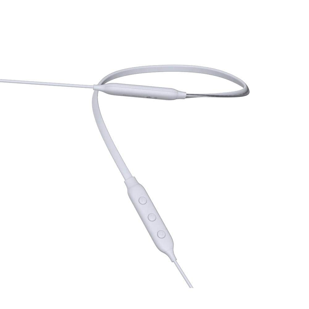 flix in-ear neckband headphones white flix (beetel) blaze 120 bluetooth v5.0 wireless in ear comfortable sports neckband - white
