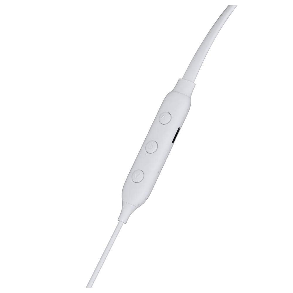 flix in-ear neckband headphones white flix (beetel) blaze 120 bluetooth v5.0 wireless in ear comfortable sports neckband - white