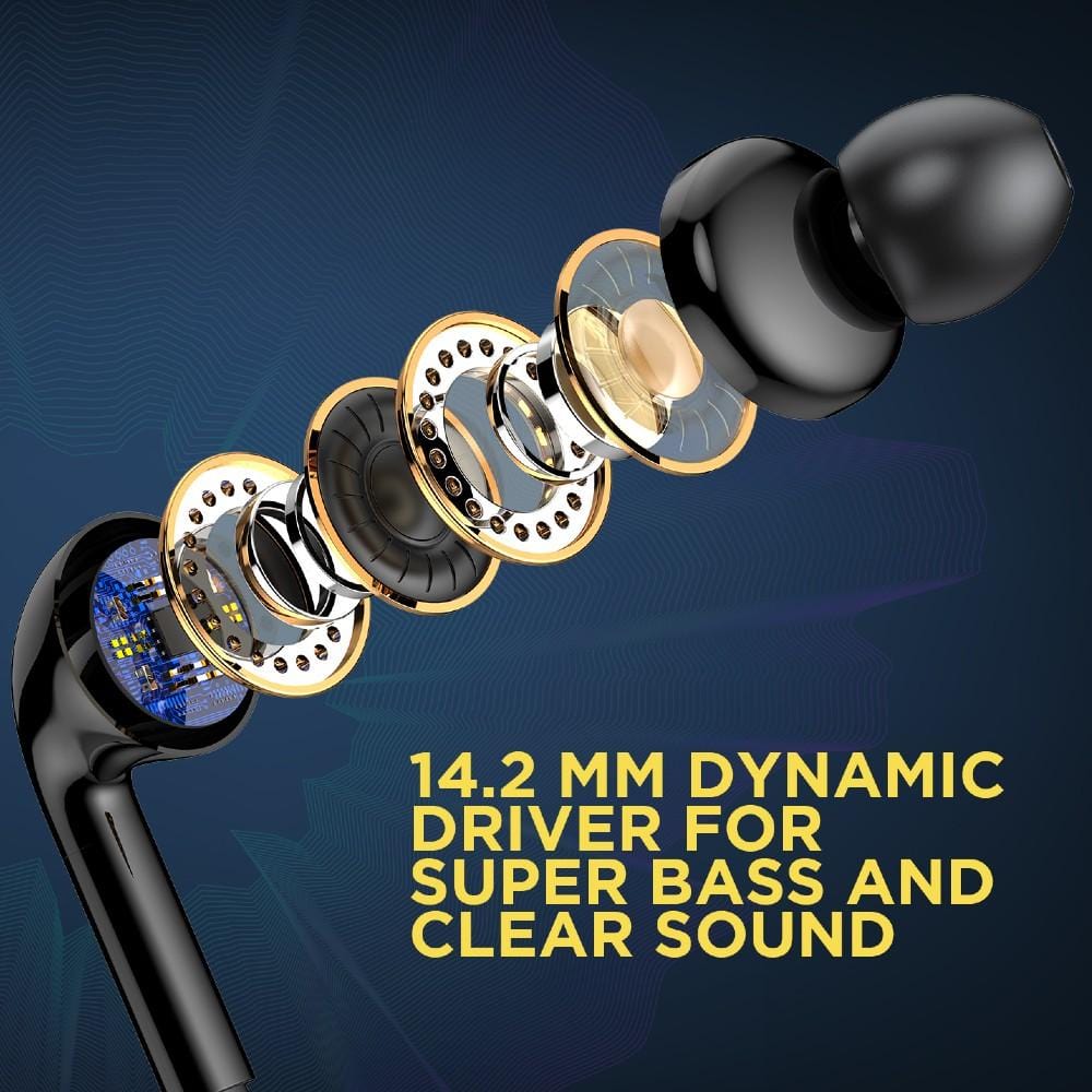 flix in-ear wired headphones black flix (beetel) tone 210 in ear wired headset - black