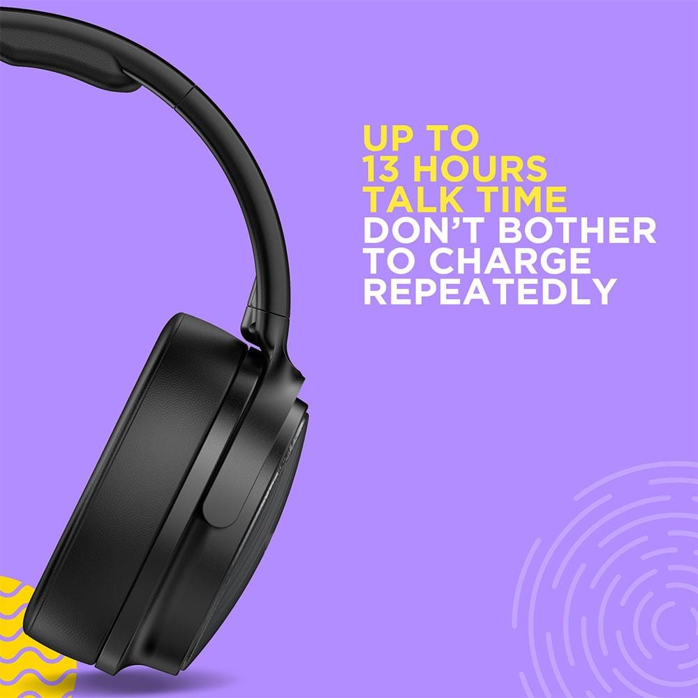 flix over-ear wireless headphones black flix (beetel) x1 bt 5.0 over ear wireless headphone - black