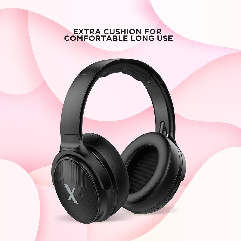 flix over-ear wireless headphones black flix (beetel) x1 bt 5.0 over ear wireless headphone - black