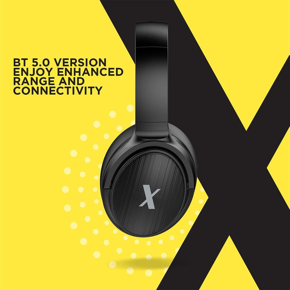 flix over-ear wireless headphones black flix (beetel) x1 bt 5.0 over ear wireless headphone - black