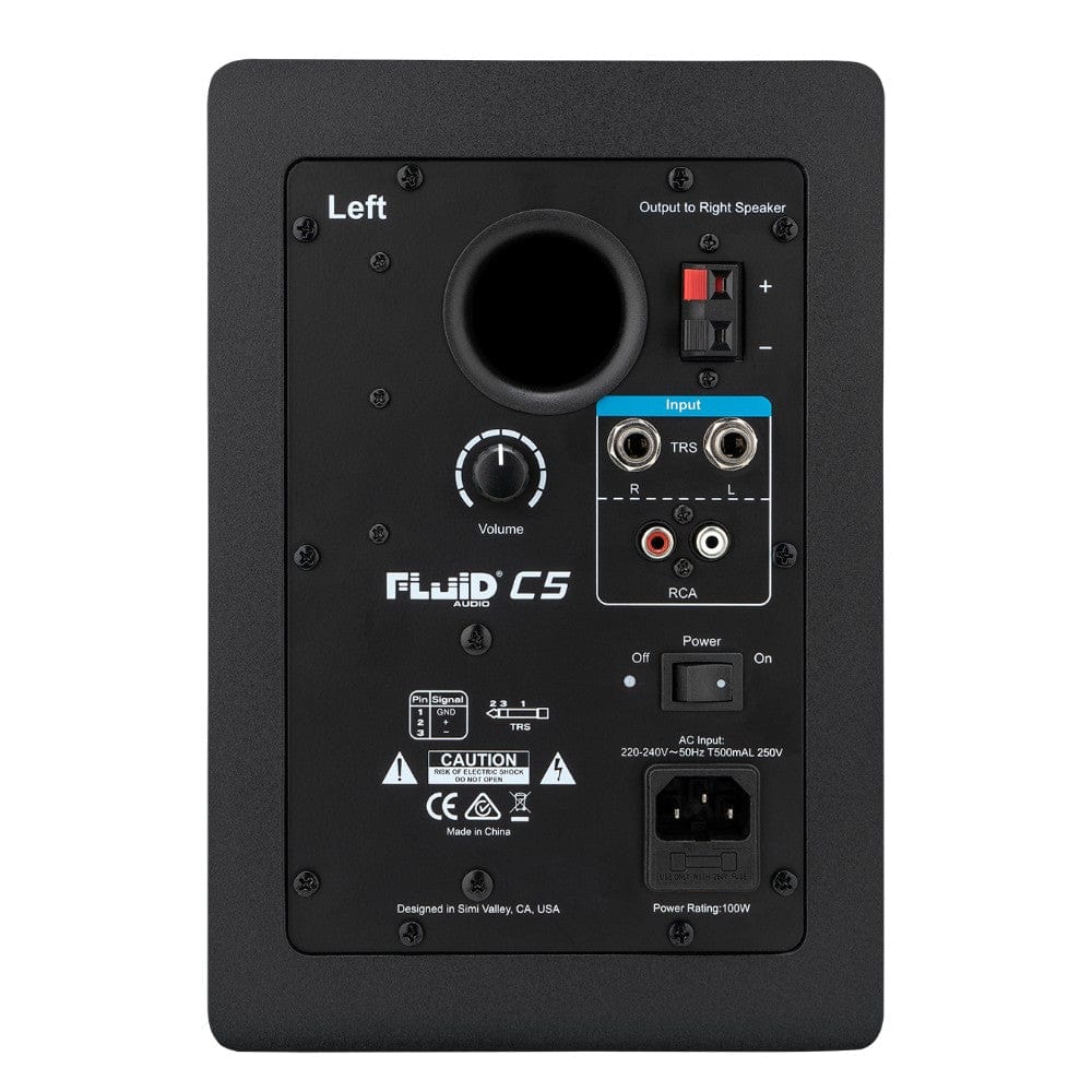fluid audio monitor speakers black fluid audio c5 studio monitors speakers - single