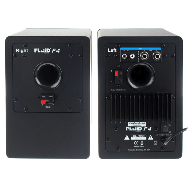 fluid audio monitor speakers fluid audio fader series f4 studio monitors - pair