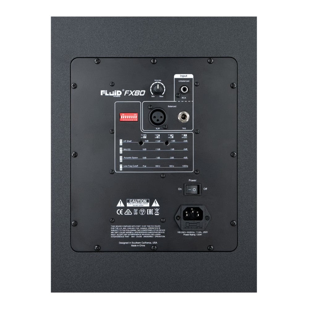fluid audio monitor speakers fluid audio fx80 8-inch 2-way active studio monitor speaker