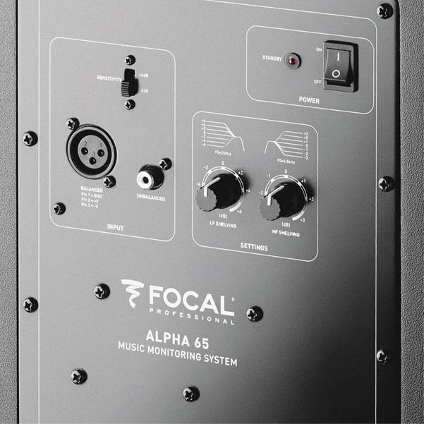 focal monitor speakers focal alpha 65 6.5 inch active 2 way nearfield studio monitor - single