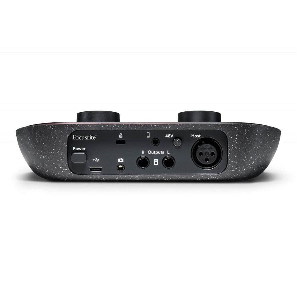 focusrite audio interfaces black focusrite vocaster one usb-c podcasting audio interface