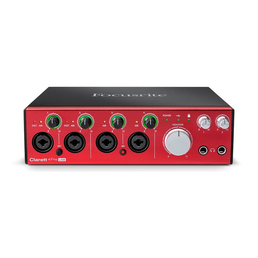 focusrite audio interfaces focusrite clarett 4 pre usb 18-in, 8-out audio interface for pc & mac