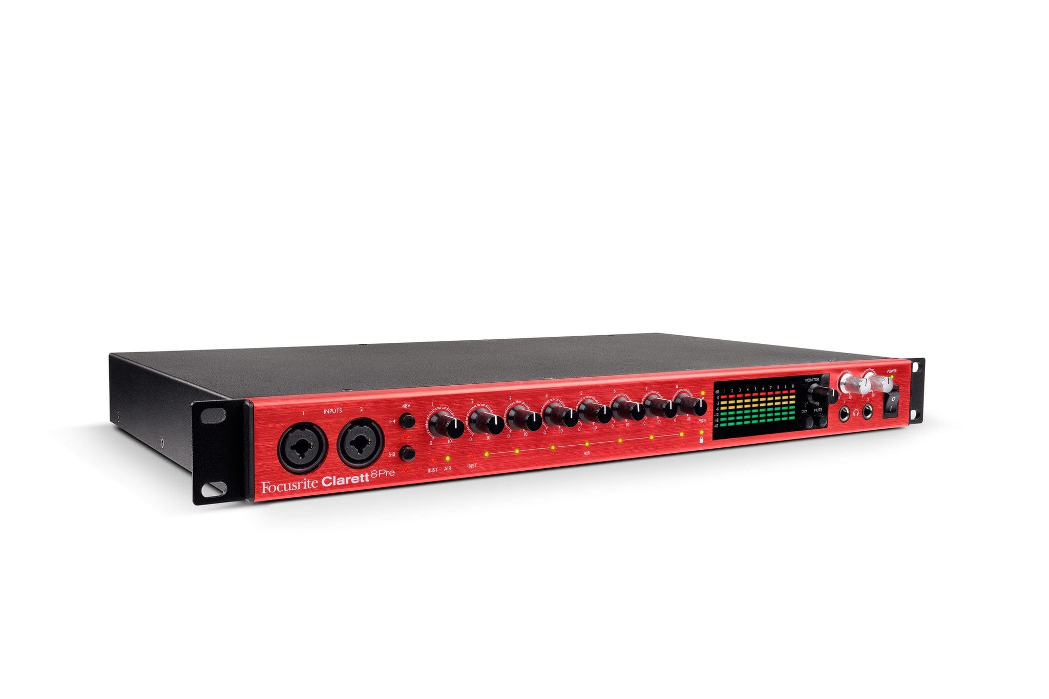 focusrite audio interfaces focusrite clarett 8pre 18x20 thunderbolt interface