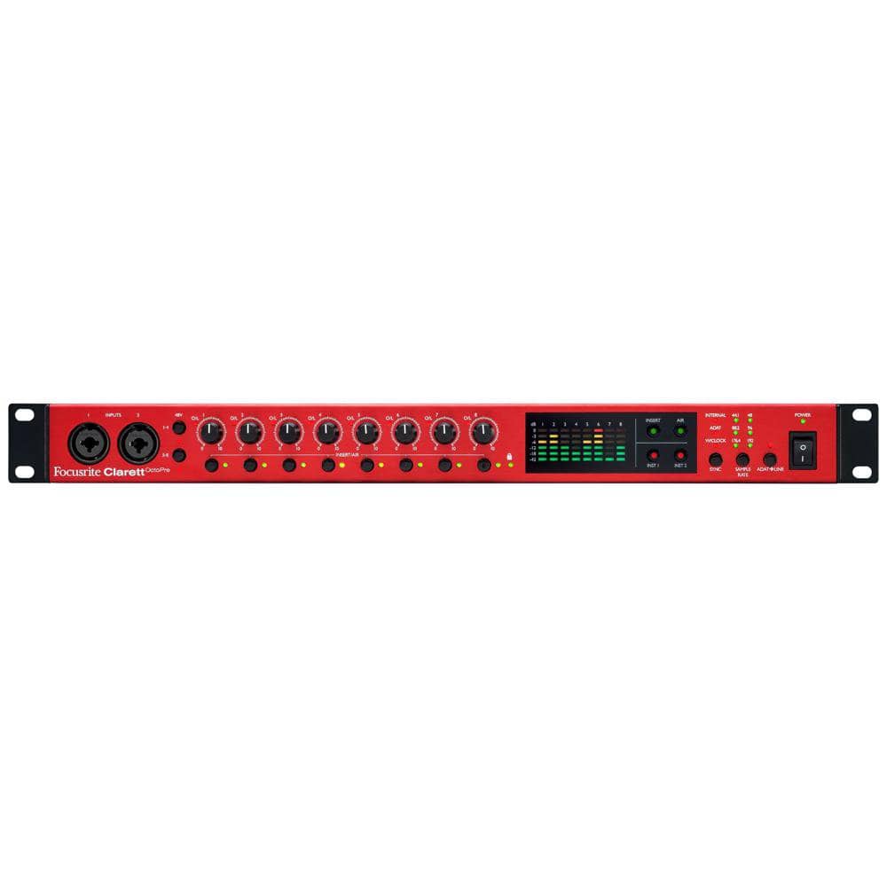 focusrite audio interfaces focusrite clarett octopre 8-channel mic pre & ad/da converter