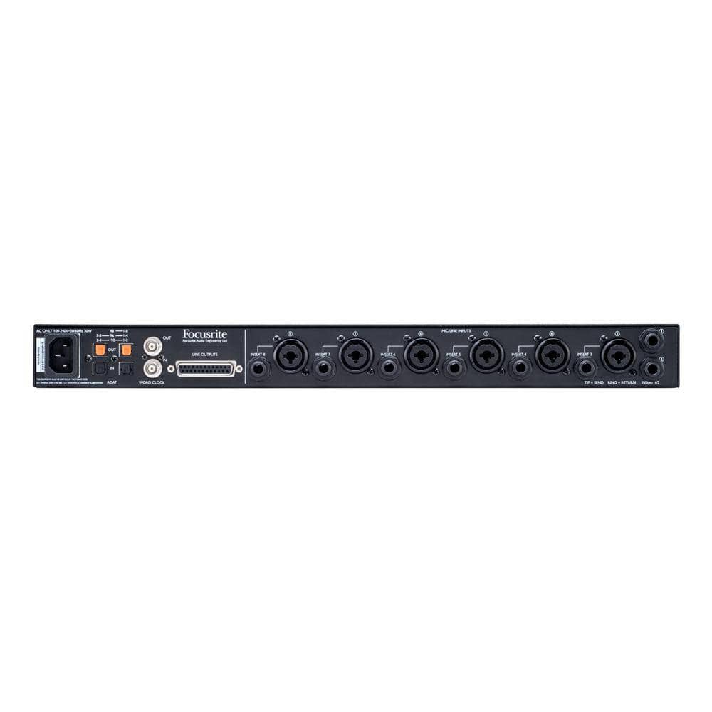 focusrite audio interfaces focusrite clarett octopre 8-channel mic pre & ad/da converter