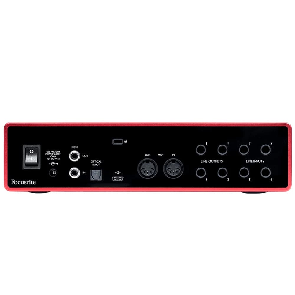 focusrite audio interfaces focusrite scarlett 18i8 4 pre interface compact audio interface - 3rd gen