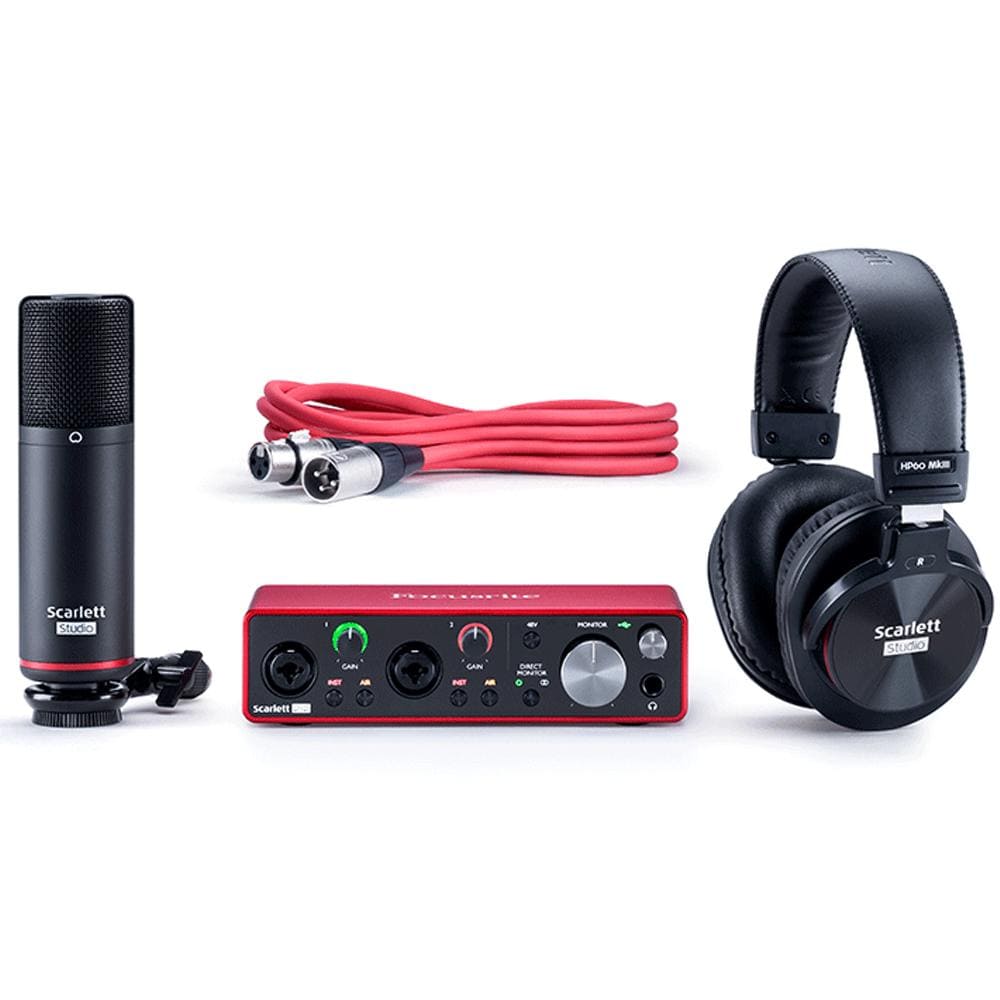 focusrite audio interfaces focusrite scarlett 2i2 studio 3rd gen usb audio interface and recording bundle