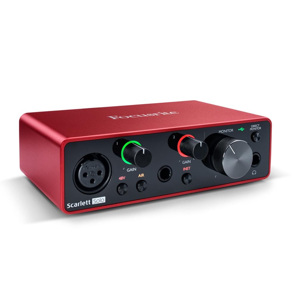focusrite audio interfaces focusrite scarlett solo 3rd gen usb audio interface with xlr cable, polishing cloth & ebook