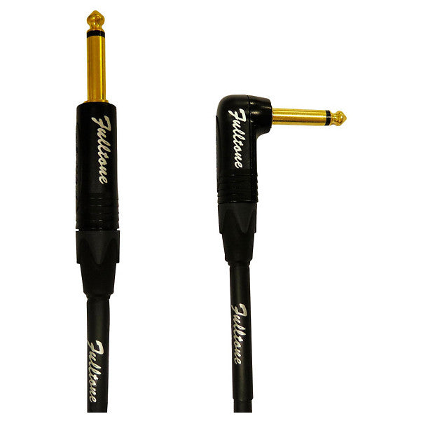 fulltone instrument cables fulltone 15 feet gold standard angled-straight instrument cable