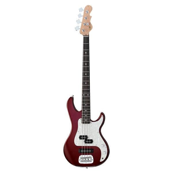 g&l bass guitars bordeaux red metallic g&l sb2 tribute series 4 string bass guitar #color_bordeaux-red-metallic