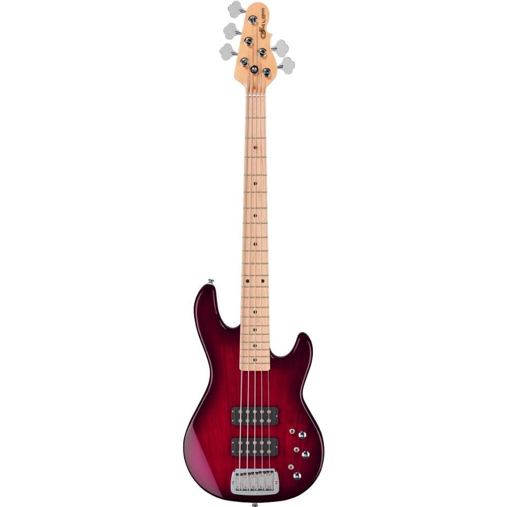 G&L Bass Guitars Red Burst G&L L 2500 5 String Tributes Series Electric Bass Guitars