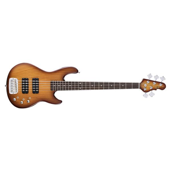 g&l bass guitars tobacco sunburst g&l l-2500 5-string bass guitar