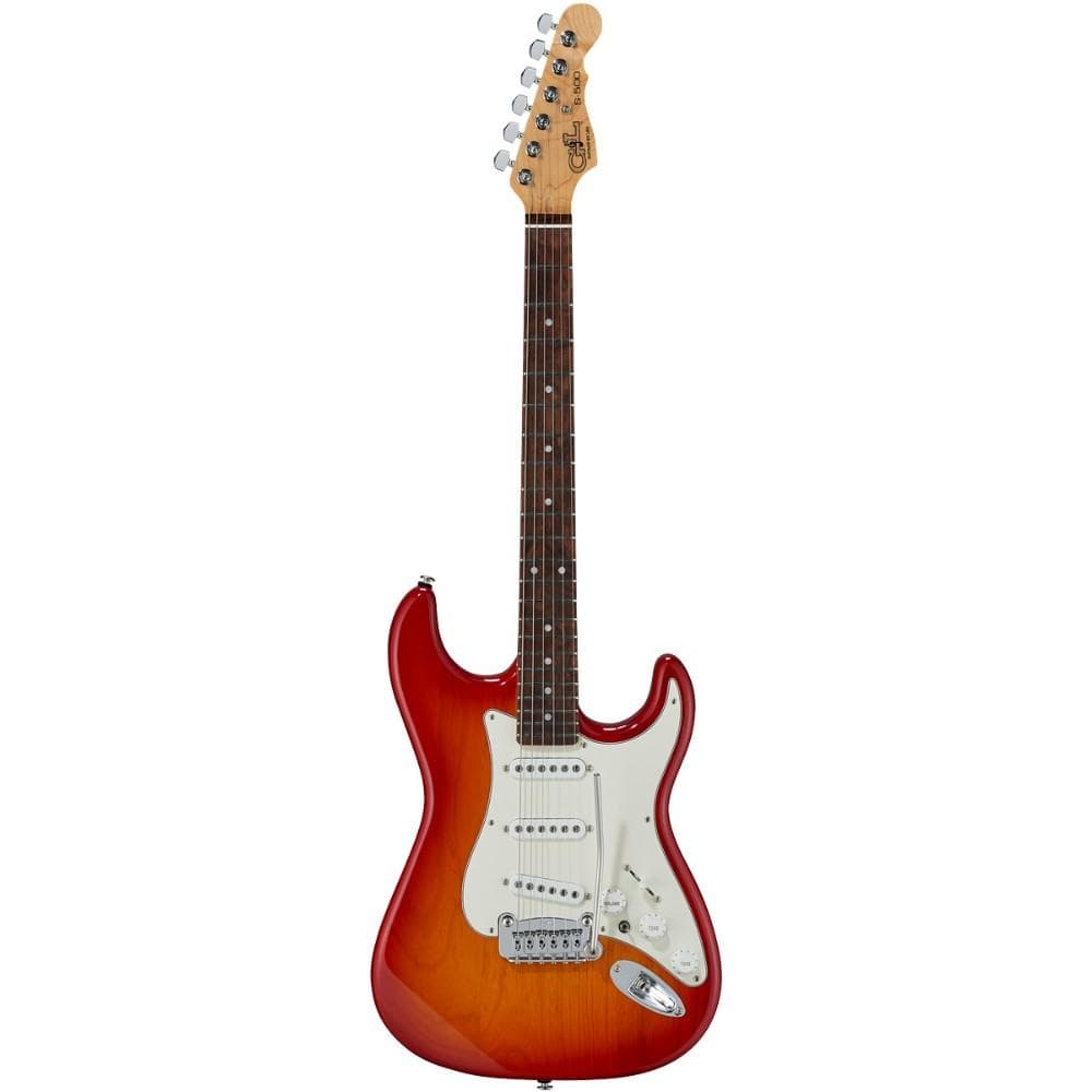 G&L Electric Guitars Cherryburst / Rosewood G&L S-500 Fullerton Deluxe Electric Guitars