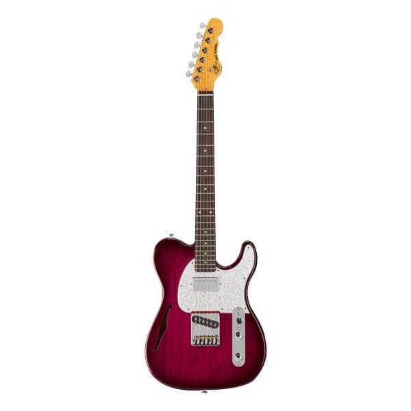 g&l electric guitars red burst - rosewood fingerboard g&l asat classic bluesboy semi-hollow tribute series electric guitar #color_red-burst---rosewood-fingerboard