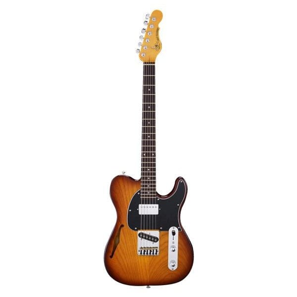 g&l electric guitars tobacco sunburst - rosewood fingerboard g&l asat classic bluesboy semi-hollow tribute series electric guitar #color_tobacco-sunburst---rosewood-fingerboard
