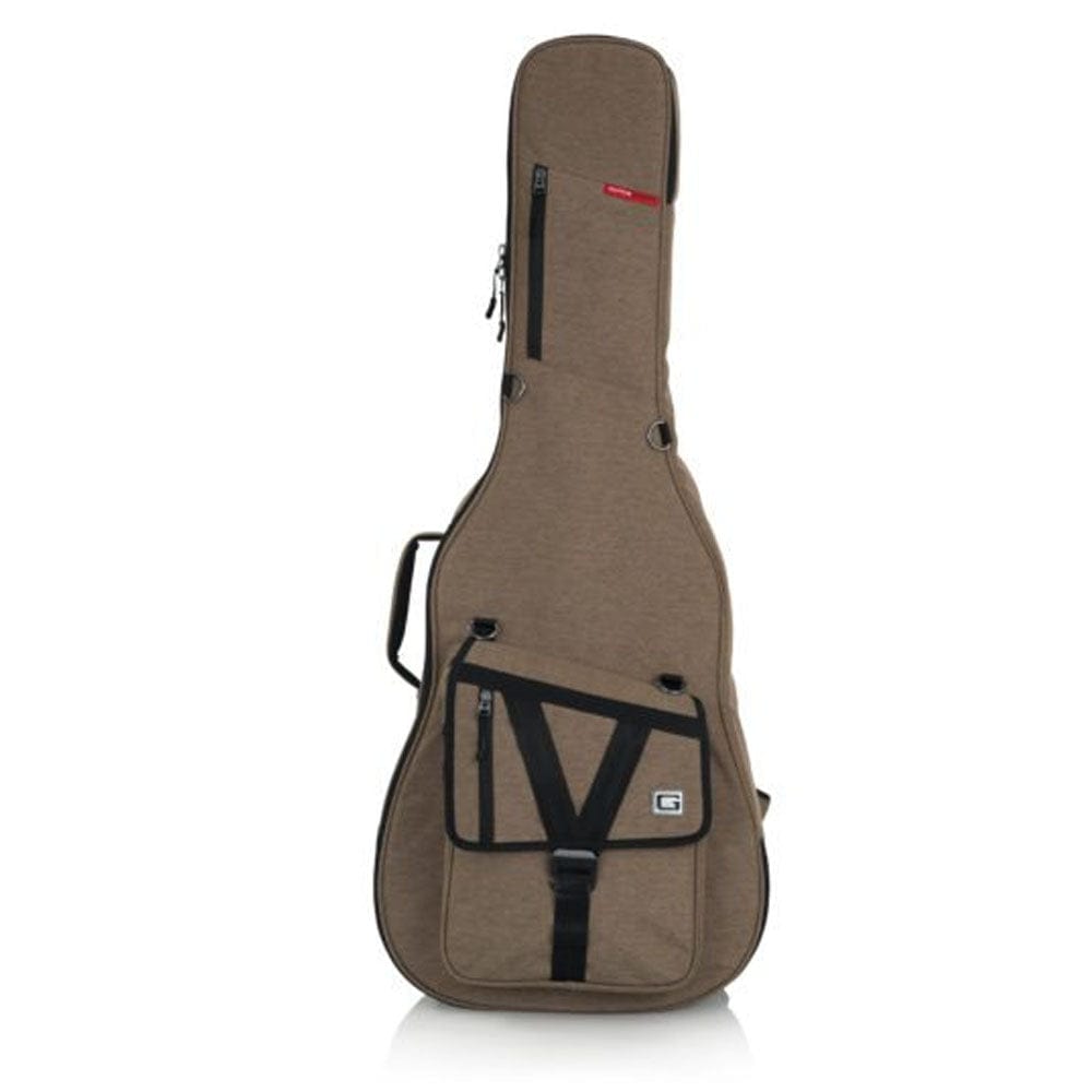 gator acoustic guitar gigbags gator gt-acoustic transit series 20mm padded acoustic gigbags - tan