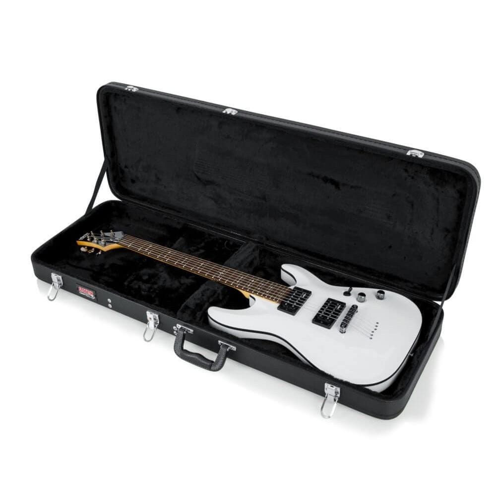 gator electric guitar cases gator gwe-elec hard shell wood electric guitar case- black