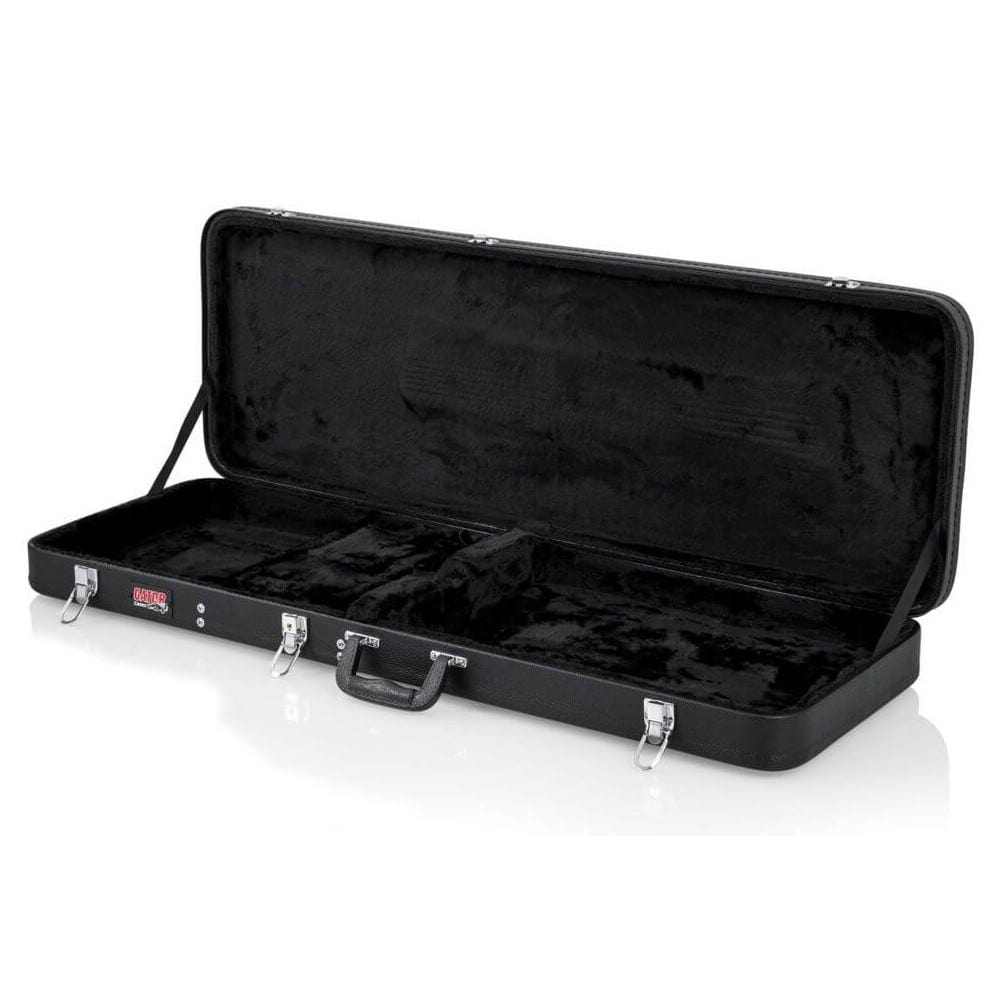 gator electric guitar cases gator gwe-elec hard shell wood electric guitar case- black