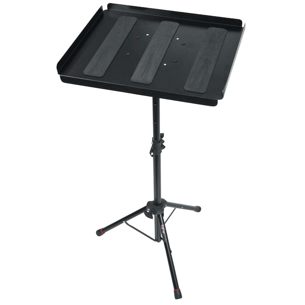 gator laptop stands gator gfw utl mediatray1 media tray with tripod laptop stand