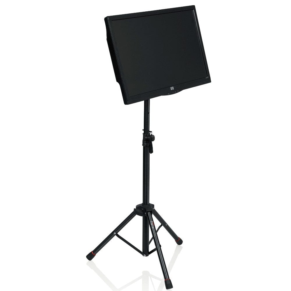 gator laptop stands gator gfw utl mediatray1 media tray with tripod laptop stand
