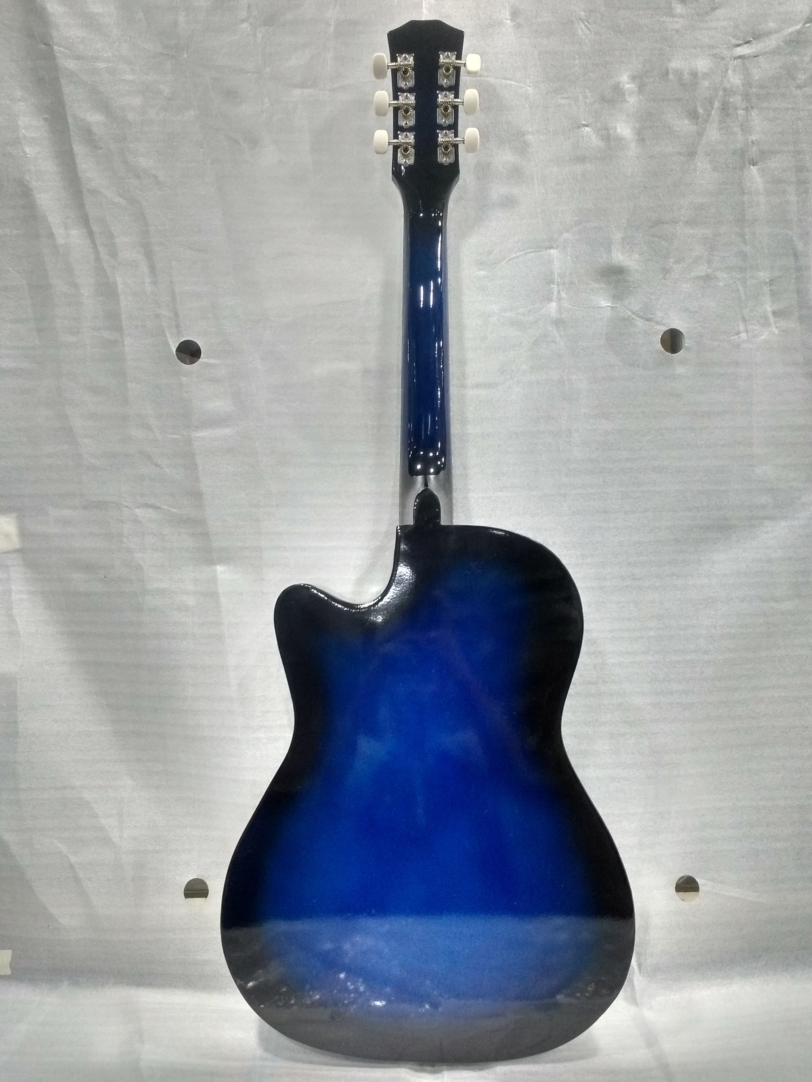 gc acoustic guitars gc 38c acoustic guitar with truss rod and bag - blue burst - open box b stock