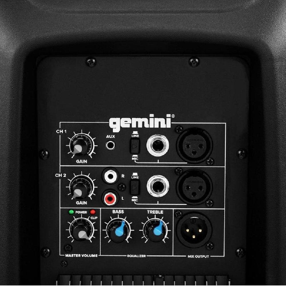 Gemini Active PA Speakers Black Gemini AS-2112P 1500 Watt Active 12” Loudspeaker