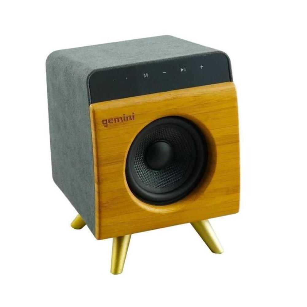 gemini bluetooth speakers gemini brs-130 12w portable bluetooth speaker - bamboo finish