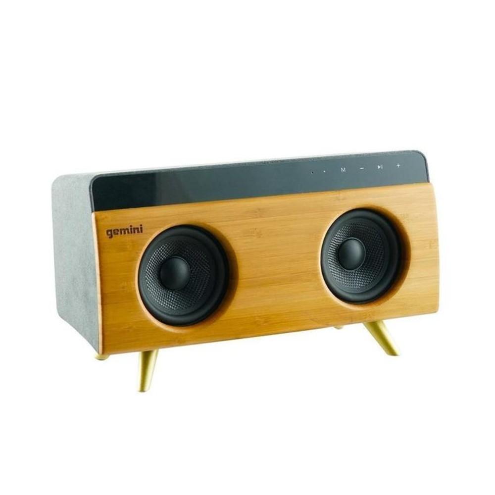 gemini bluetooth speakers gemini brs-230 30w portable bluetooth speaker - bamboo finish