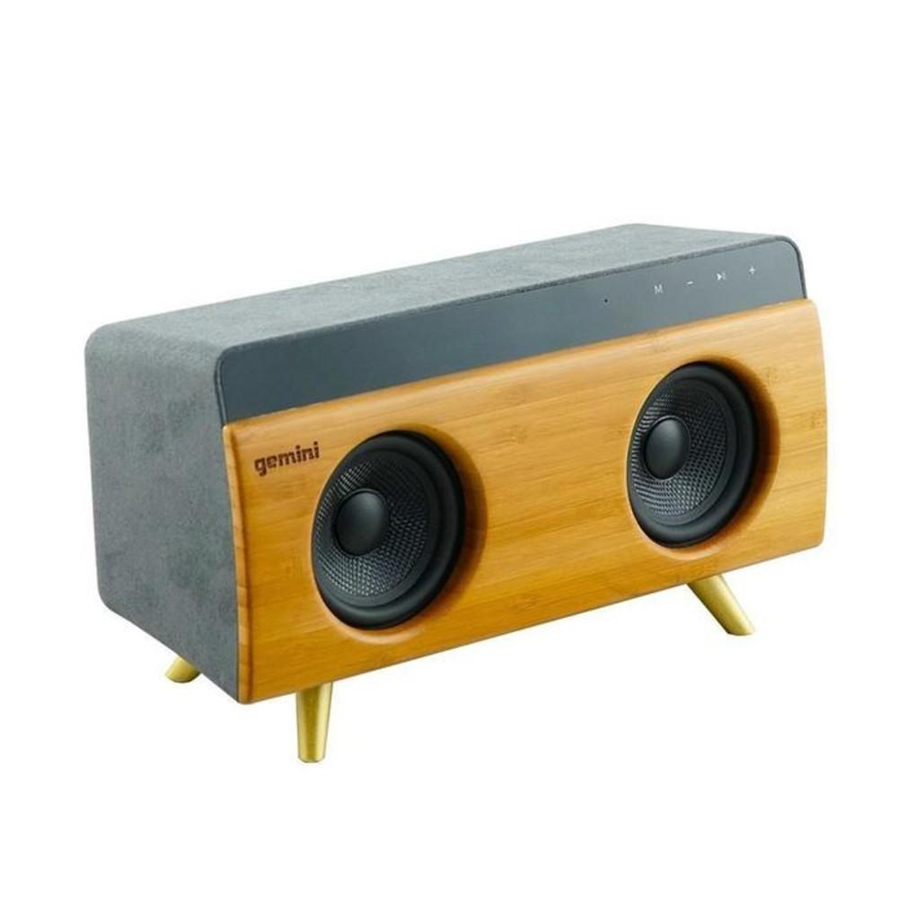 gemini bluetooth speakers gemini brs-230 30w portable bluetooth speaker - bamboo finish