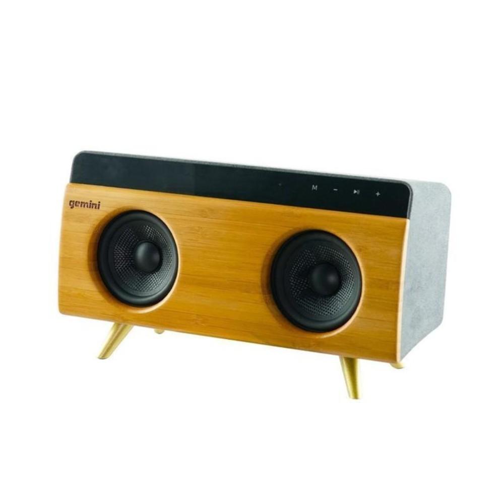 gemini bluetooth speakers gemini brs-230 30w portable bluetooth speaker - bamboo finish