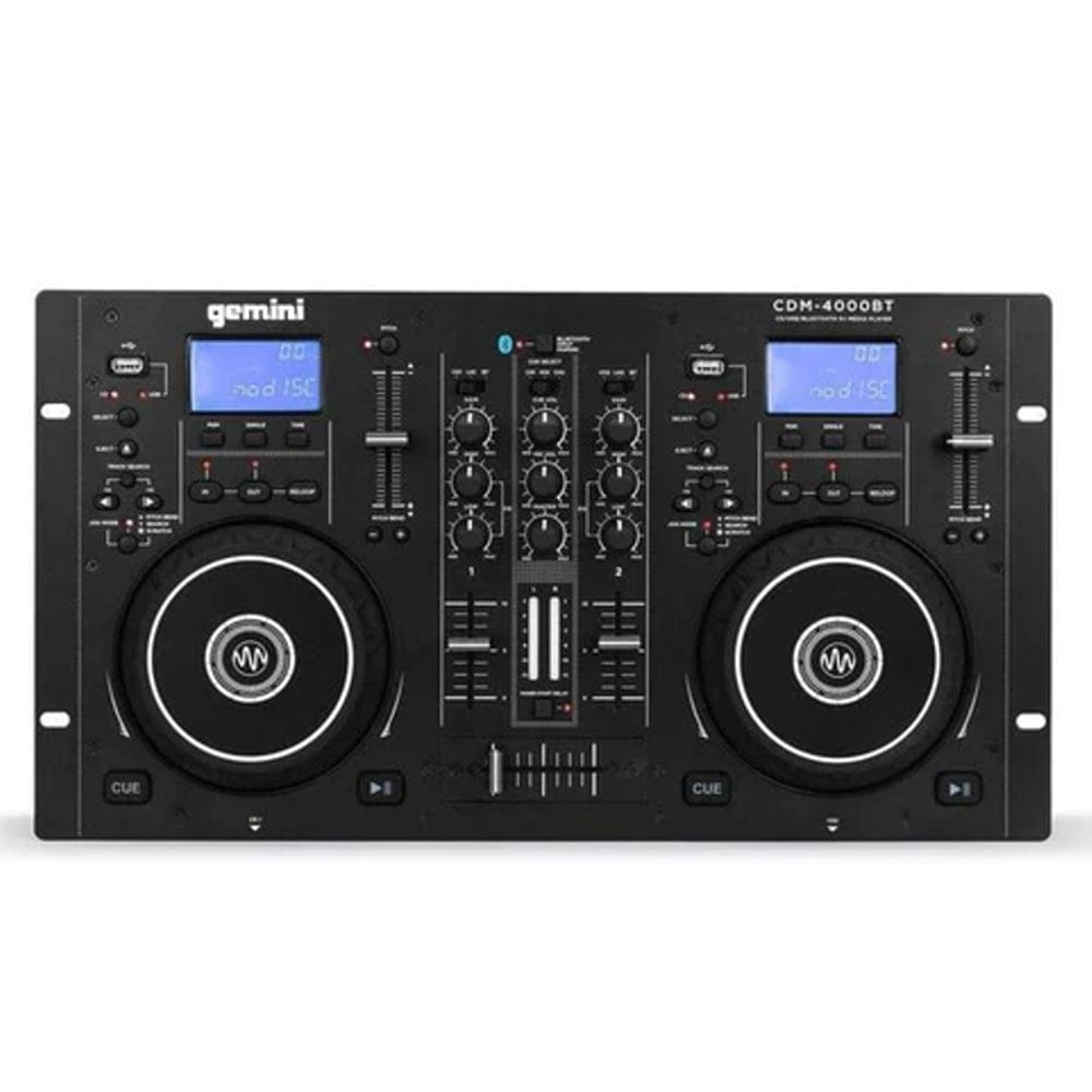 gemini cd mp3 media players black gemini cdm-4000bt dual cd-usb media player with bluetooth